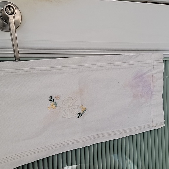 We The Free Love Alive Boyfriend Jeans Patchwork Dye Carpenter Pants Sz 28 - Picture 4 of 16